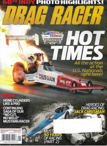 DRAG RACER 2015 JAN - JACK CHRISMAN, 50 YRS OF RACING PT II, HONING CYLINDERS 